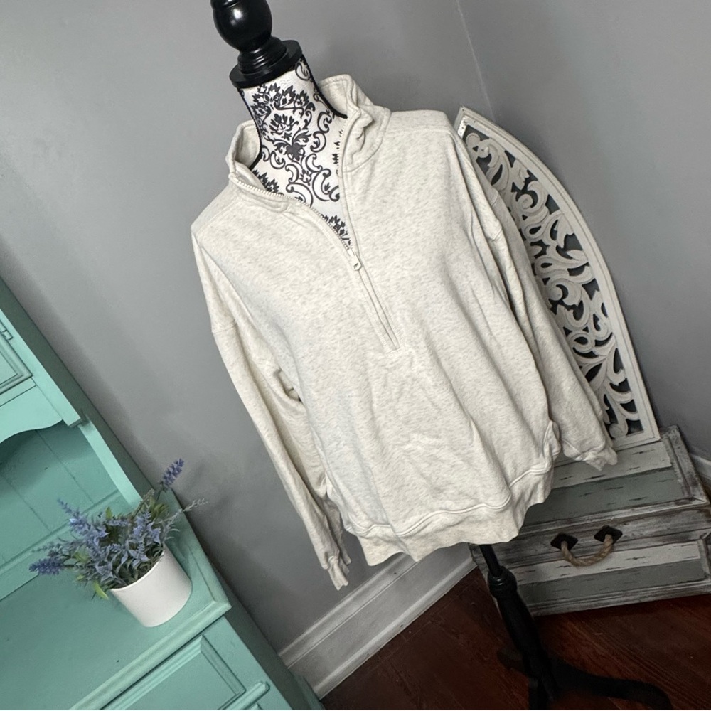 American Eagle Seriously Lived In Quarter Zip Pullover Sweatshirt Size XL
